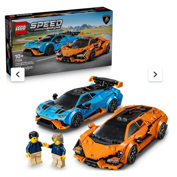 LEGO Speed Champions Lamborghini Revuelto & Huracán STO Car Toys for Kids, Ages 10+ – 77238