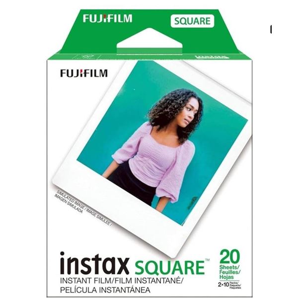 Lot of 3 Fujifilm Instax Square Film for Instant Cameras, 20 Sheets Each