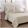 Image 1 : King-Sized 680-Thread Count 6-Piece Sheet Set in Cream
