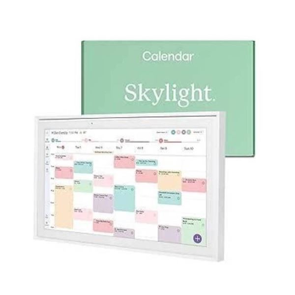 Skylight 15-Inch Digital Calendar with Smart Touchscreen for Family Scheduling White