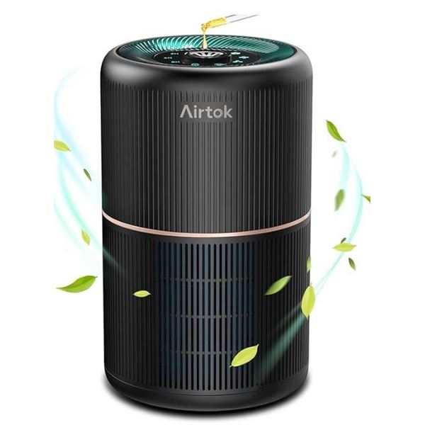 Airtok AP0601 Air Purifier 2-Pack for Home Use Black