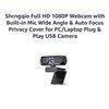 Image 2 : Shcngqio Full HD 1080P Webcam With Built-in Microphone and Privacy Cover