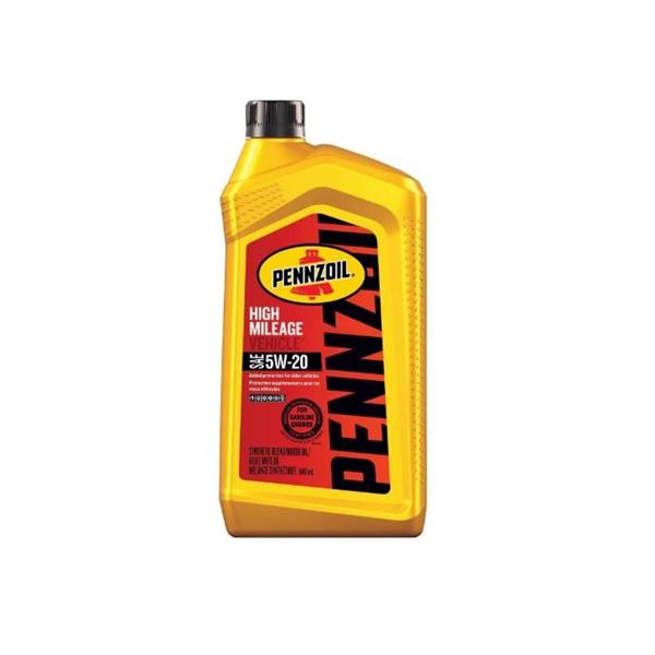 Pennzoil High Mileage SAE 5W-20 Motor Oil, 6 x 946ml Bottles