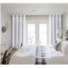 Image 1 : Beautyrest Platinum Grommet 100% Blackout Curtain Panel Pair, 52in x 90in, White 2Pack