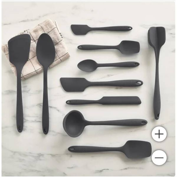 GIR Essentials 10-Piece Silicone Utensil Set – Gray