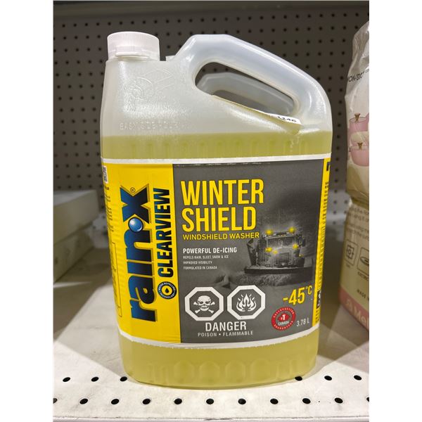 Lot of 4 Rain-X ClearView Winter Shield Windshield Washer, 3.78L, -45°C De-Icing Formula