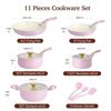 Image 3 : Melenta 11-Piece Ceramic Coating Non-Stick Cookware Set