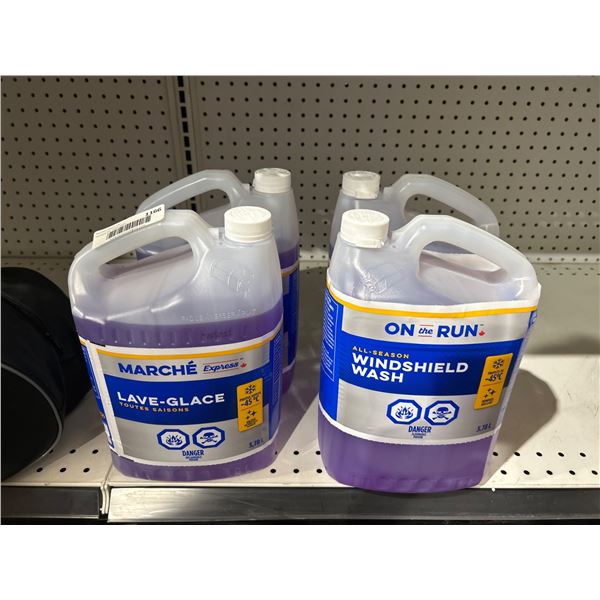Windshield Washer Fluid, All-Season, 3.78L, Pack of 4