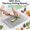 Image 1 : Titanium Cutting Board, 100% Pure Titanium Chopping Board for Kitchens with Crystallized Treatment, 
