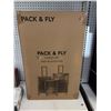 Image 3 : Pack & Fly 3-Piece Luggage Set Navy Blue 20-inch (cabin), 24-inch (medium), and 28-inch (large).