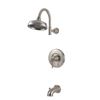 Image 2 : Pfister Ashfield Single-Handle Pressure Balanced Hi-Arc Bath/Shower Faucet Satin Nickel808YPOK