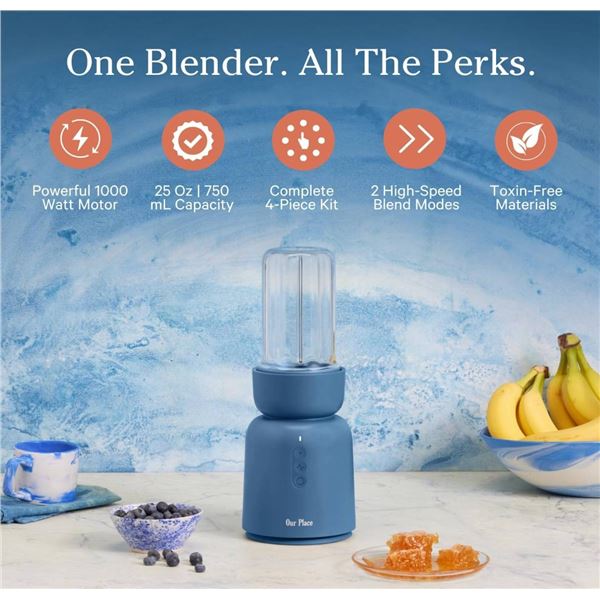 Our Place Splendor Blender – 1000W High-Power | Ultra-Sharp Blades | 2 Blending Modes | Inc