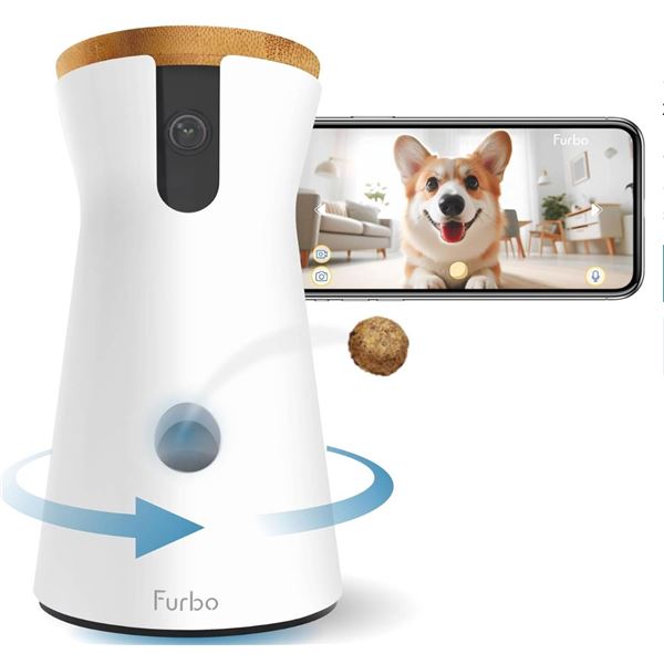 Furbo Dog Camera with 360-Degree View and Treat-Tossing Technology