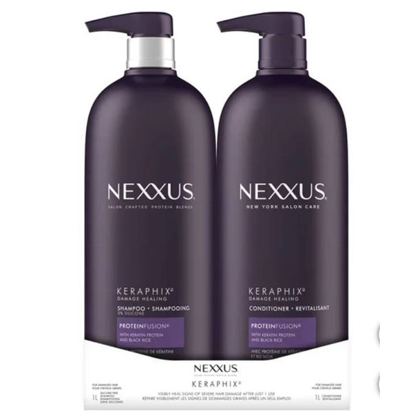 Nexxus Keraphix Shampoo and Conditioner, 2 x 1L