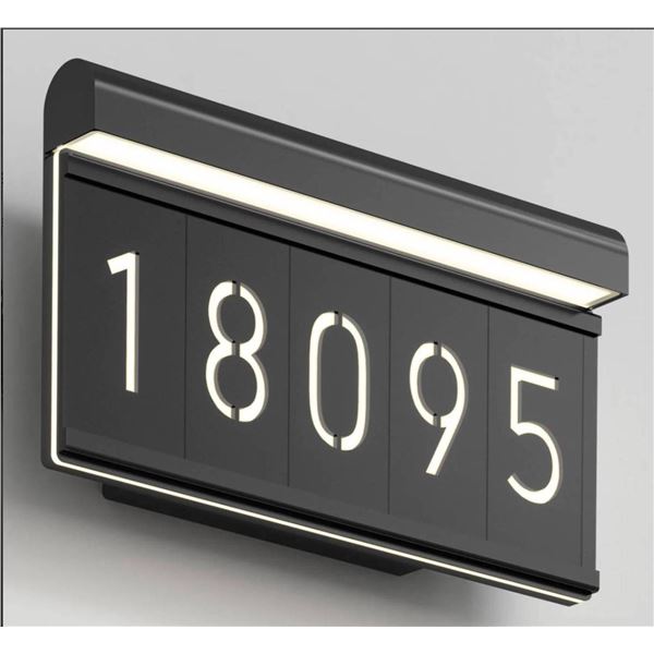 Artika Bowen LED Address Wall Light with Photocell and Adjustable Lighting