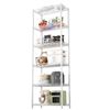 Image 1 : 6-Tier White Wire Shelving Unit With Metal Frame 12″ x 16 1/2″ **Accessories Not I