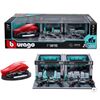Image 1 : Burago F1W15 1:43 Scale Racing Garage Set with Mercedes AMG