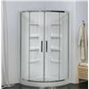 Image 1 : Dolphin Plumbing 38-Inch Round Shower with Tempered Glass