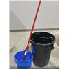 Image 1 : Garbage Bin **NO LID** And Mop And Bucket