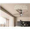 Image 1 : Vacizm 52 Inch LED DC Motor Ceiling Fan with Remote Control Reversible Bade Color 5 Blade