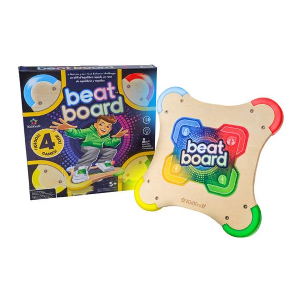 KidKraft Beat Board Wooden Stand-On Balance Game With 4 Modes, Lights & Sounds