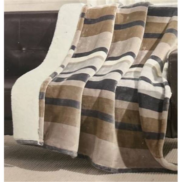 Tommy Hilfiger Luxe Plush Sherpa Throw, 127 cm x 152 cm