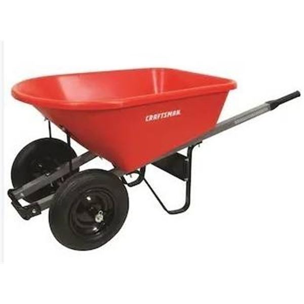 Craftsman Wheelbarrow With Poly Tray and Steel Handles