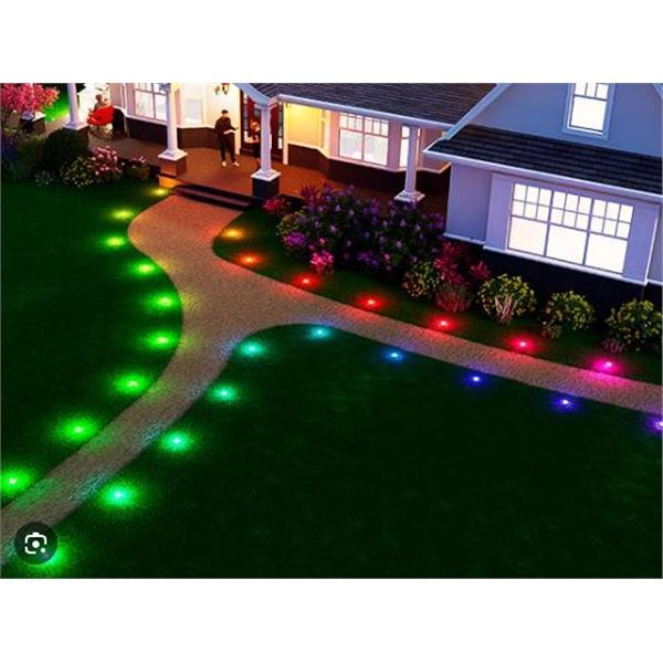 Smart RGB LED Landscape Light With App Control and Remote- 10 pack