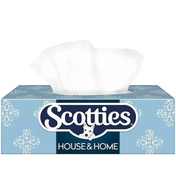 Lot of 20 boxs of Scotties 2-Ply Facial Tissues Lot with Mixed Designs