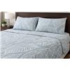 Image 1 : Comfy Bamboo World 9800 Series Rayon King Sheet Set, 4 Pieces – Leaf design – Top 