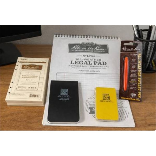 Writing and Notepad Supplies with Assorted Items