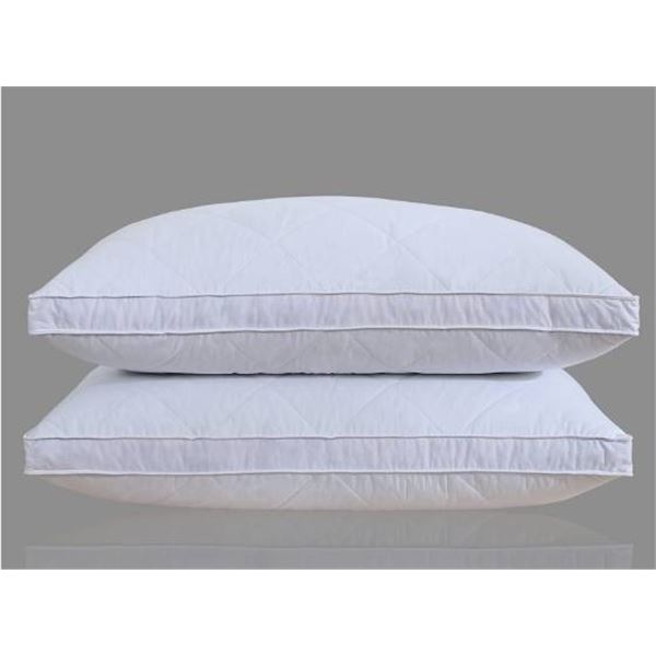 Three Geese Two-Pack White Goose Feather Pillows, King Size, Model X001EDNCOD