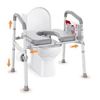Image 1 : PopWise Toilet Seat Riser for Seniors With Adjustable Design, Model FZK-180002