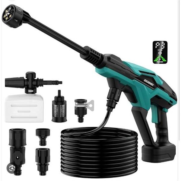 Zixdenex Cordless Pressure Washer with 4.0 Ah Battery, 18V, 20V Max