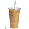 Image 1 : Comfy Package Plastic Cups, Lids, And Straws, 24 oz, Pack of 100