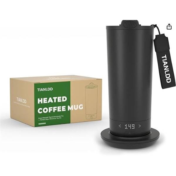 TianLDD M3 Heated Travel Coffee Mug with Smart Temperature Control