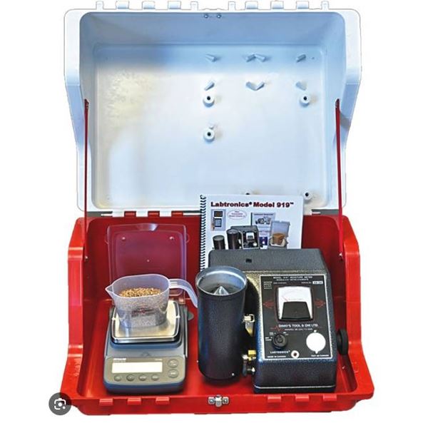 Dimo’s Tool & Die 919 Moisture Meter with Red and White Carrying Case