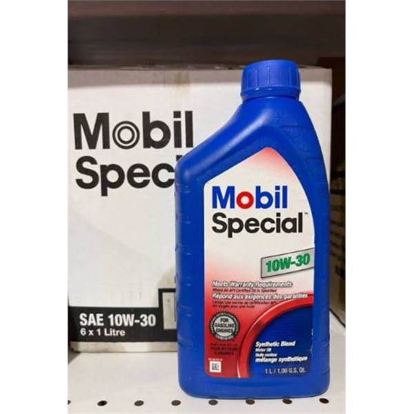 Mobil Special Synthetic Blend SAE 10W-30 Motor Oil, 6 x 1 Liter