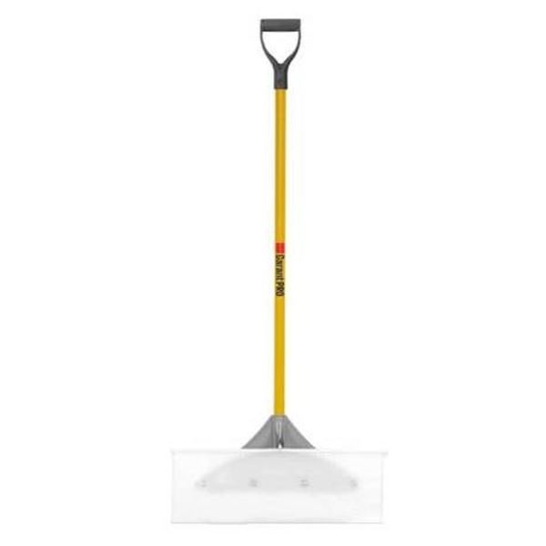 Garant PRO UHMW Snow Pusher with Yellow Handle and White Blade