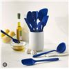 Image 1 : GIR Essentials 10-Piece Silicone Utensil Set in Blue