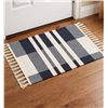 Image 1 : Black and White Striped Carpet with Barcode 1458