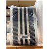 Image 2 : Black and White Striped Carpet with Barcode 1458