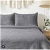 Image 1 : Jennifer Adams King Grand Quilt Set, 3-Piece, Gray