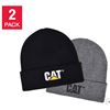 Image 1 : Caterpillar Knit Beanie 2 pack Grey & Black, OS/TU