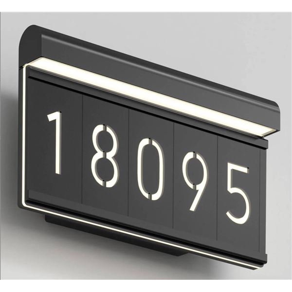 Artika Bowen LED Address Wall Light with Photocell and Adjustable Lighting