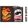 Image 1 : Pringles Hot & Spicy Flavor Chips, 102g, Case of 12