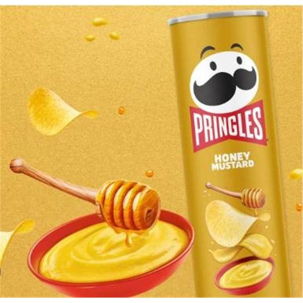 Pringles Honey Mustard Flavor Chips 14 x 156g Cans, Lot No. 1542