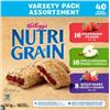Image 1 : Kellogg’s Nutri-Grain Variety Pack – 40 Bars Assortment