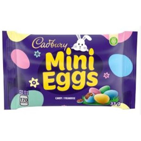 Cadbury Mini Eggs Candy Chocolate, 48 x 33 g Sachets