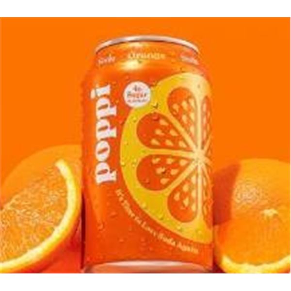 Poppi Orange Soda 12-Pack, 355mL Cans
